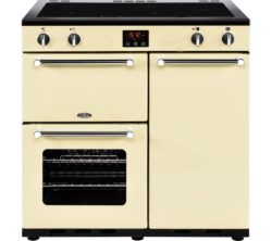 BELLING  Kensington 90 cm Electric Induction Range Cooker - Cream & Chrome